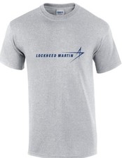 Lockheed Martin Blue Logo US Aviation Defense Company Sport Gray Cotton T-Shirt