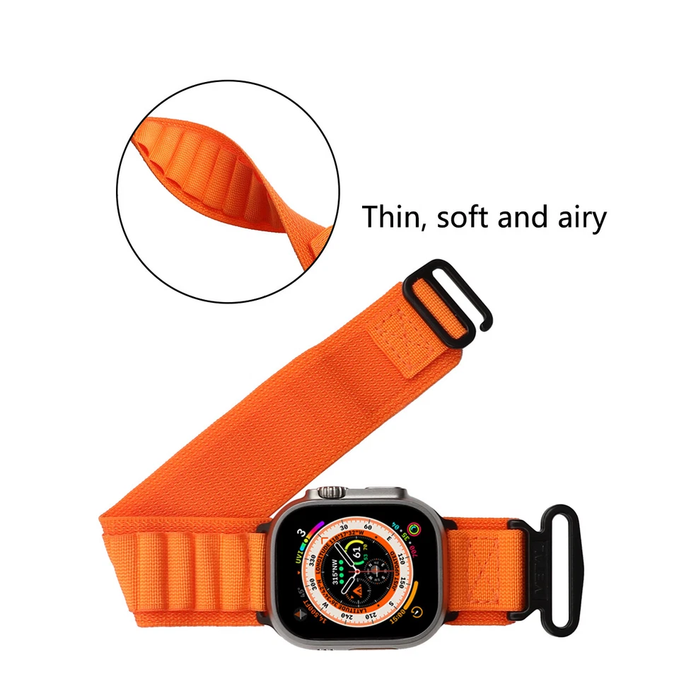 Correa táctica de nailon para Apple Watch Ultra3 49 mm correa deportiva serie 11 10 9 8765 Foto 4 de 4