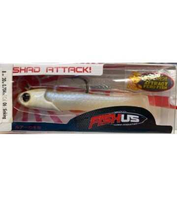 ARTIFICIAL SHAD ATTACK FISHUS SIZE 20mm 80 COLOR GLOW HEAD