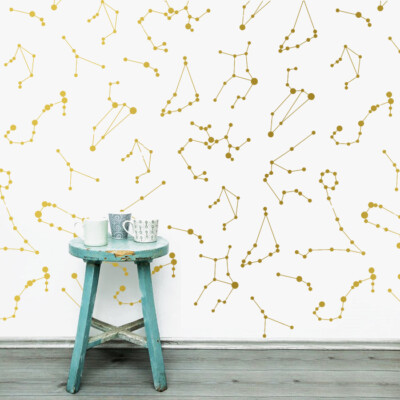 gold constellation wall decals