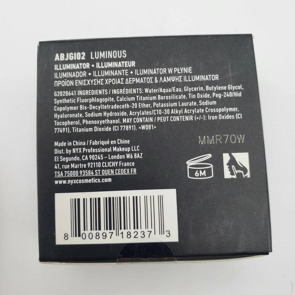 NYX A Bit Jelly Gel illuminator .53oz - LUMINOUS - #ABJG102 NEW - Image 4 of 4