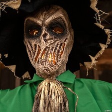 HE'S HERE 2024 HALLOWEEN PROP 6'HANGING ANIMATRONIC SCARECROW SKELETON C VIDEO