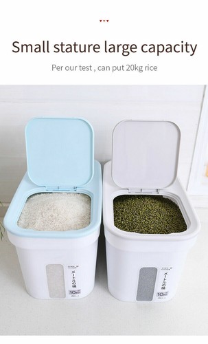 Rice Strong Storage Moisture/Insect proof Tank Grain Cereal Storage With Wheels - Picture 9 of 11