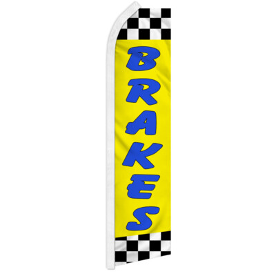 11.5 Ft Auto Mechanic Swooper Feather Flutter Flag - Brakes Advertising Banner, Multi-Color Polyester - View #4