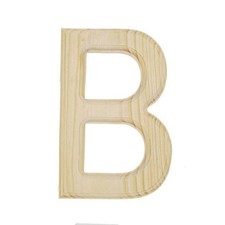 Unfinished Unpainted Wooden Letter B 6 Inches 