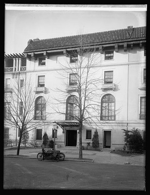 Washington DC Chilean Embassy 1900s Spanish Colonial Building Motorcycle