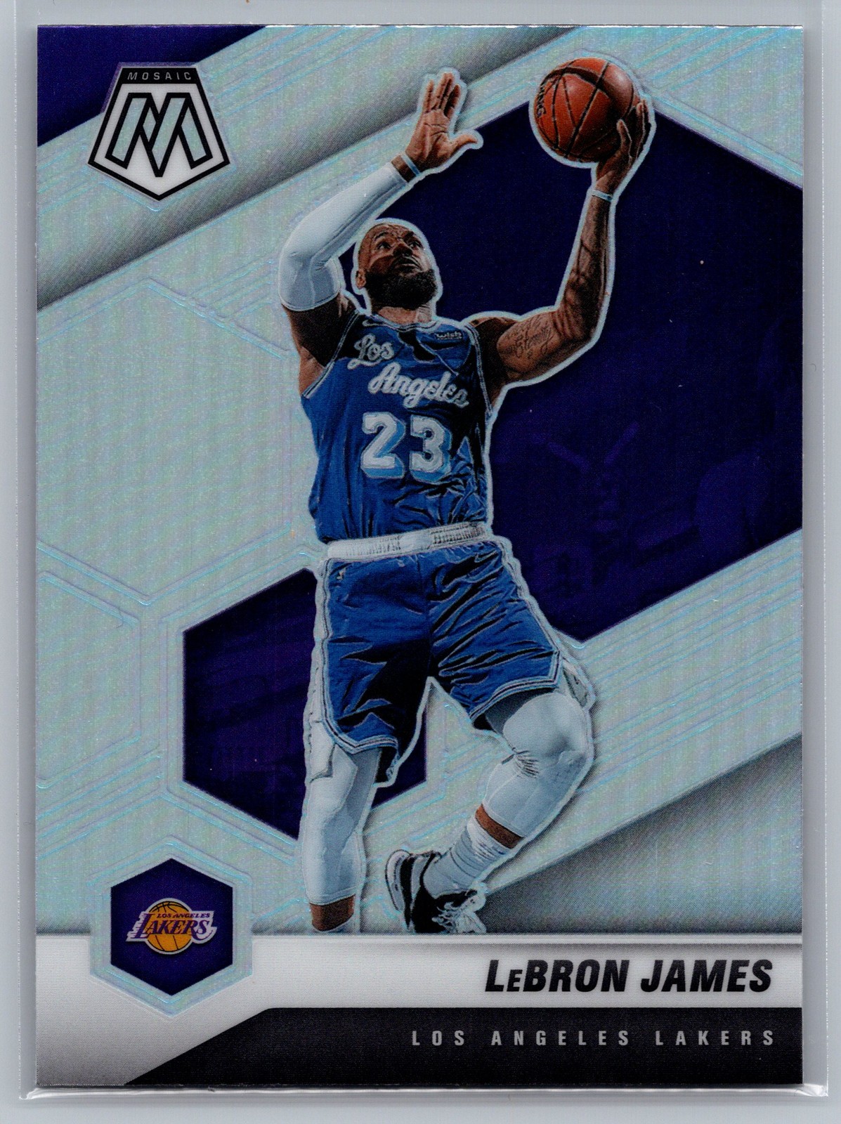 2020-21 Panini Mosaic #81 LeBron James Silver