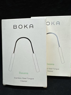 2 boka rasana stainless steel tongue cleaner scuffed box