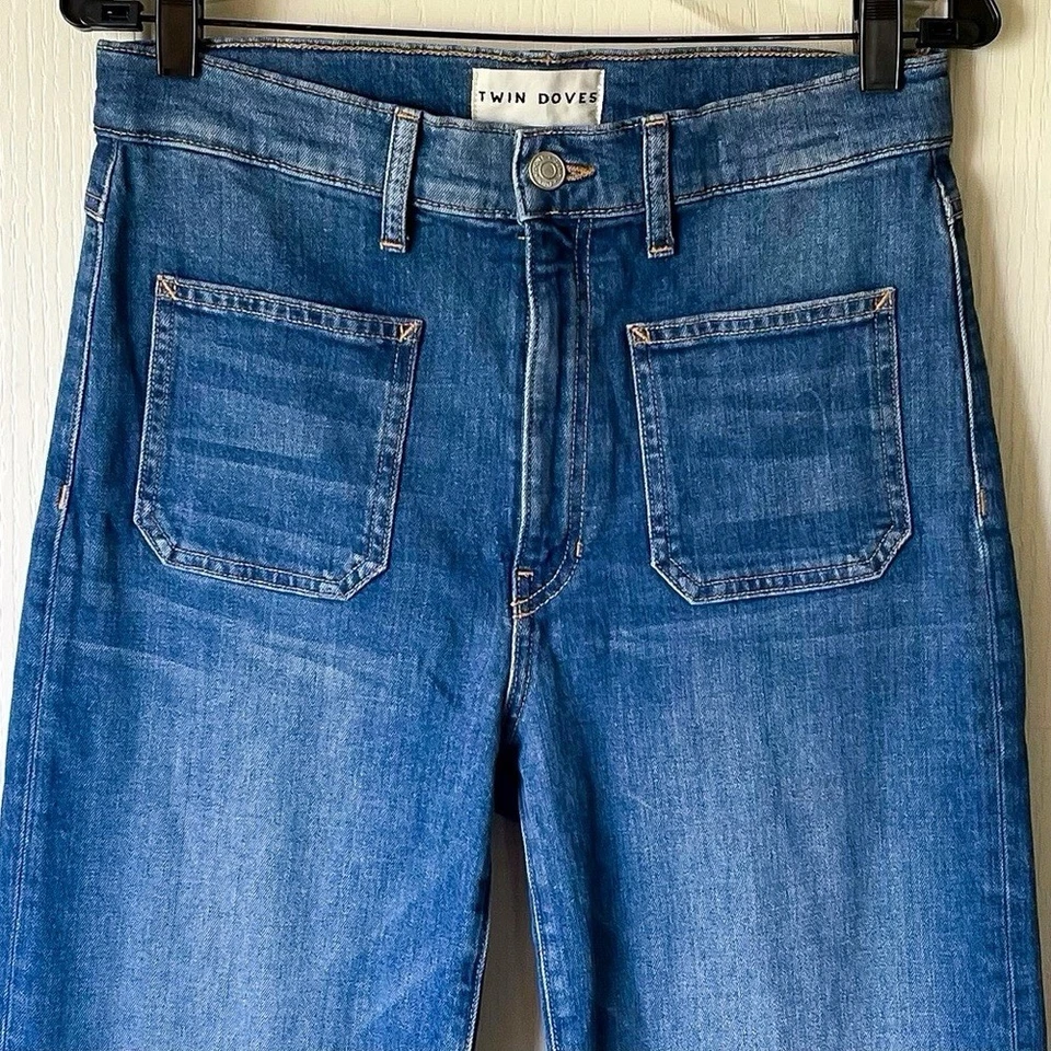 Jeans Emerson Fry Twin Doves Treasure Bell Acampanados Denim Azul Talla 30 Usados en Excelente Condición Foto 4 de 4