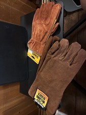 Leather cowhide Gloves - Welding Gloves And Work Gloves 2 Pairs