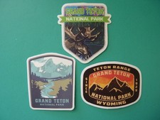 Grand Teton National Park, Wyoming Vinyl Sticker Decals - Set of (3)  Free Ship