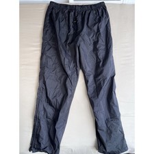 REI Vintage Mens XXL Black Ripstop Windbreaker Rain Pants Made in USA Active