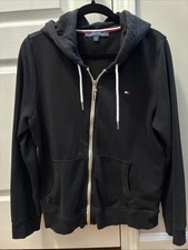 Tommy Hilfiger Women s Large Zip Up Sweatshirt Black