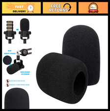 "2-Pack Foam Pop Filter Windscreen for Podcast Microphone - Blocks Plosives"