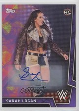 2018 Topps WWE Women's Division Purple Auto 26/99 Sarah Logan #27 Auto 0l2