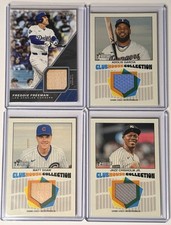 Freddie Freeman Relic Lot 4 Adolis Garcia Jazz Chisholm Game Used Patch Topps