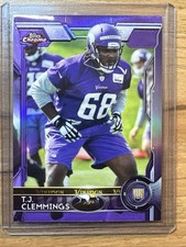 TJ Clemmings 2015 Topps Chrome Rookie Purple Refractor #163 Minnesota Vikings