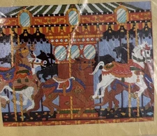 Artcraft Concepts Carousel #5843 Long Stitch Project Kit Vintage Sealed 16”x20”