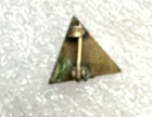 Vintage insignia pin, red reiangle, lantern and cross — photo 4