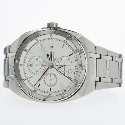 Tutima Saxon One Chronograph Automatic White Dial Stainless Steel 43MM 6420