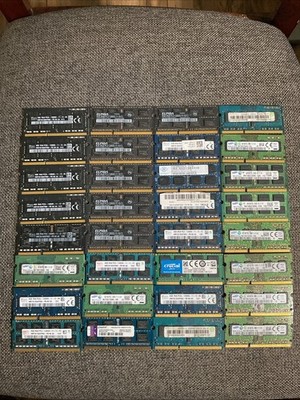 4GB Pc3 Lot of 24 Memory Ram Samsung Kingston Hynix  Elpida