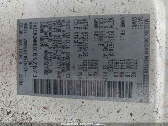 Battery Lithium-ion Battery Pack Fits 14 INFINITI QX60 953054 - Imagem 2 de 4