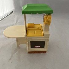 Little Tikes Kitchen Island Dollhouse Furniture Playset Mini Toy Accessories