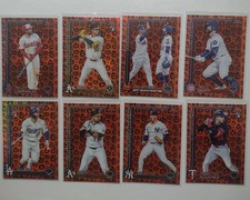 2025 Topps Update JACK O'LANTERN Orange & Black Foil lot of 8 different cards 