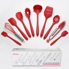 10 Pcs Nonstick Silicone Cookware Set Kitchenware Suit Spoon Spatula Brush Set
