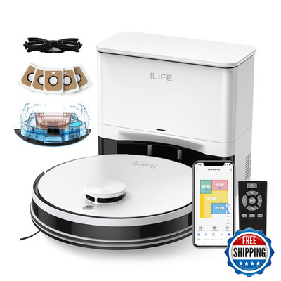 Ilife A30 Pro Robot Vacuum And Mop Self Emptying Station For 60 Days 5000Pa
