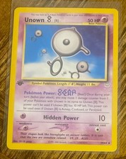 2001 POKEMON NEO REVELATION 1st EDITION UNOWN CARD 39/64 BASIC 50 HP 