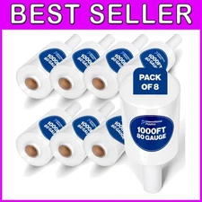 8 Pack 18" Plastic Stretch Film Wrap