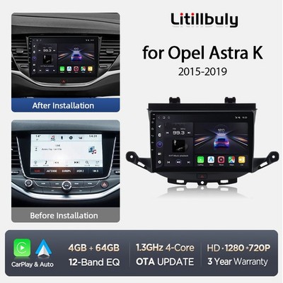 Für Opel Astra K 2015-2019 Android Radio Carplay Navi  BT Bluetooth GPS 4GB+64GB