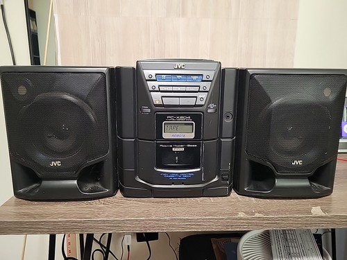 CD de colección JVC - Sistema de componentes portátil de casete con HyperBass PRO activo