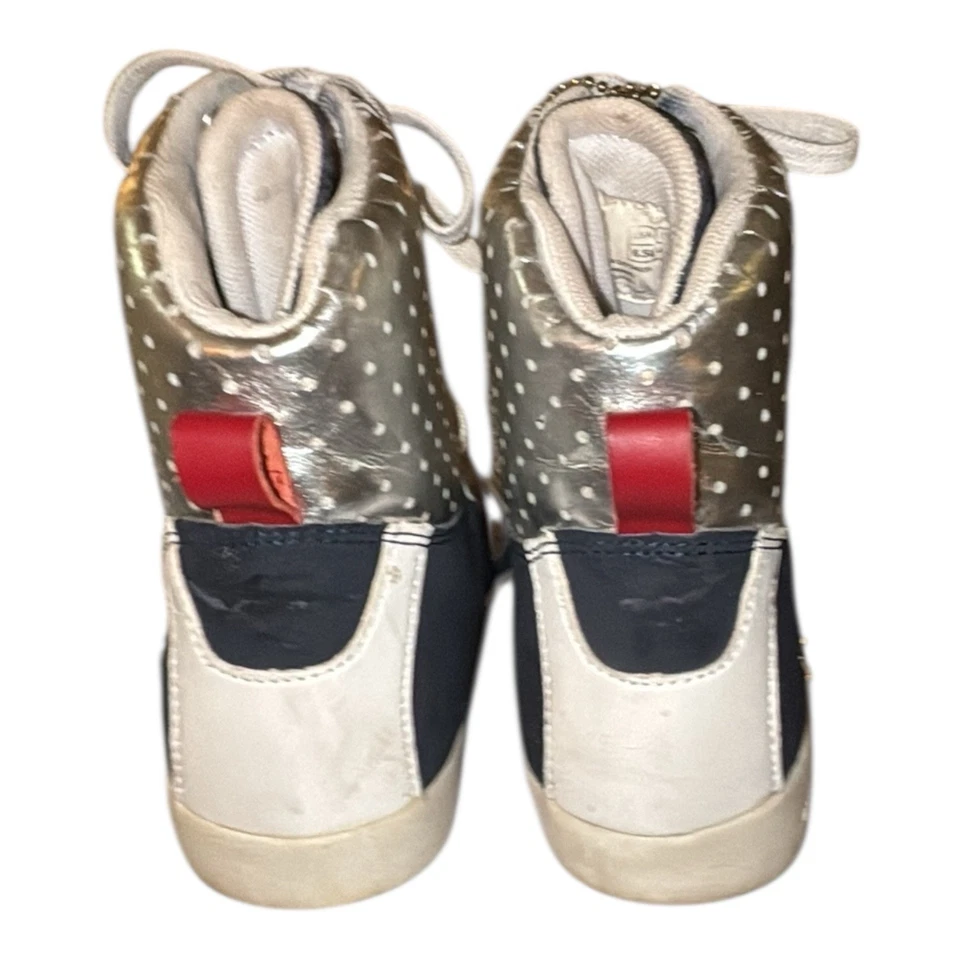 Creative Recreation Women’s Sneakers Galow Hi Silver Red Blue White Size 6.5 - Image 4 of 4