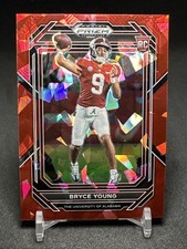 2023 Panini Prizm Draft Picks - Bryce Young #101 Red Ice Prizm (RC)-Panthers 🏈