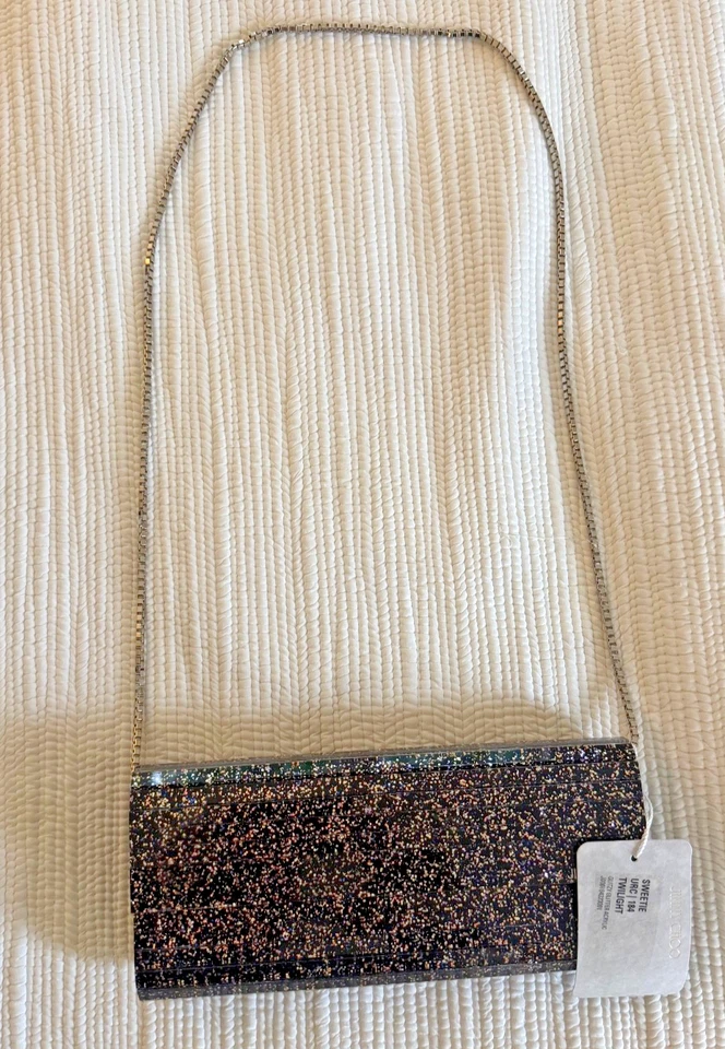 Bolso sin asas Jimmy Choo Sweetie multicolor crepúsculo brillo acrílico $1095 Foto 2 de 4