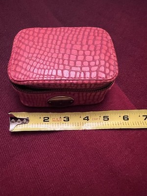 Fossil Small Studded Leather Travel Jewelry Box with Zip-Around Closure Corral