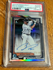 2024 Bowman Draft - Bryce Rainer 1st Refractor Auto /499  PSA 10 RC AU Tigers 