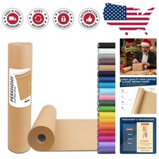 Versatile 17.5" x 1200" Kraft Paper Roll - 70 GSM Uncoated for Crafts Wrapping