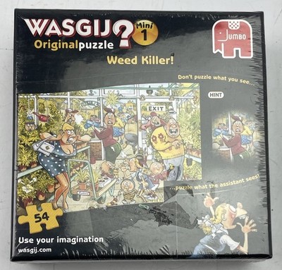   NEW Jumbo Wasgij Original Mini 1 - Weed Killer - 54pc Jigsaw MYSTERY Puzzle  