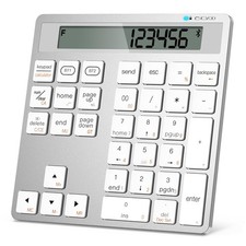 Rechargeable Wireless Number Pad for Laptop, 34 Keys Numeric Keypad with Dual...