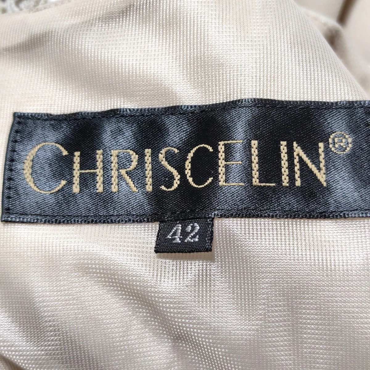 OFF WHITE Autentico CHRISCELIN Abito da donna beige panna