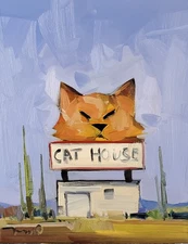 Storybook Landscape Oil Painting Art PRINT By Original Artist Jose Trujillo 20"