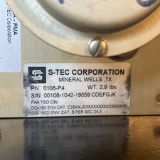 S-Tec Autopilot Pitch Servo 28V P/N 0108-P4