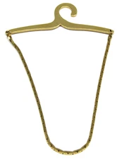 Gold Collar Bar Box Chain Hook Button 2" inch Men's Vintage Formal Tie Accessory
