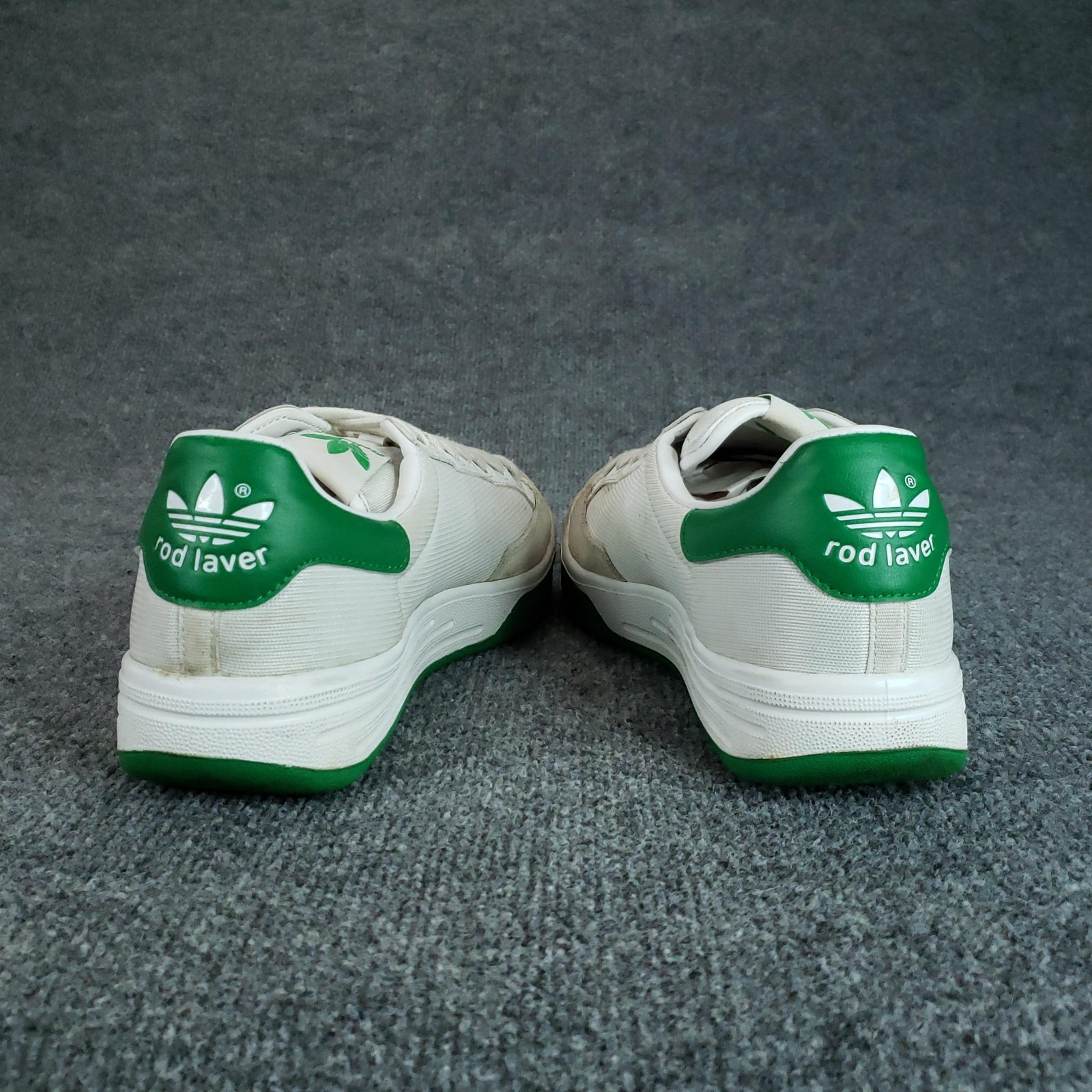 Adidas Rod Laver Shoes Mens Size 12 White Green Canvas Tennis Sneakers BB8562 thumbnail 19