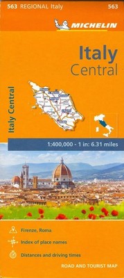 Michelin Map of Italy, Central, Michelin Road Map #563, 2020, Florence, Rome
