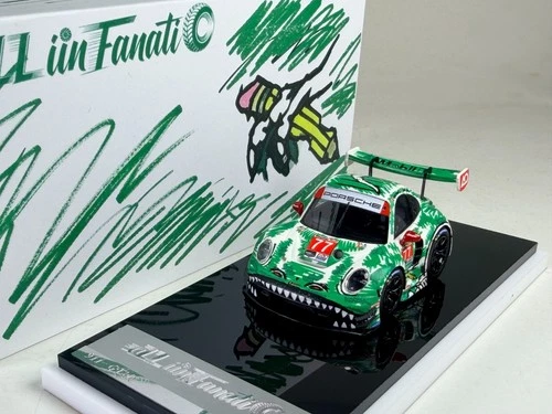 1/64 AIT Porsche 911 GT3R EVO #77 AO Racing ROXY Sketchy IMSA Laguna Seca Q Car