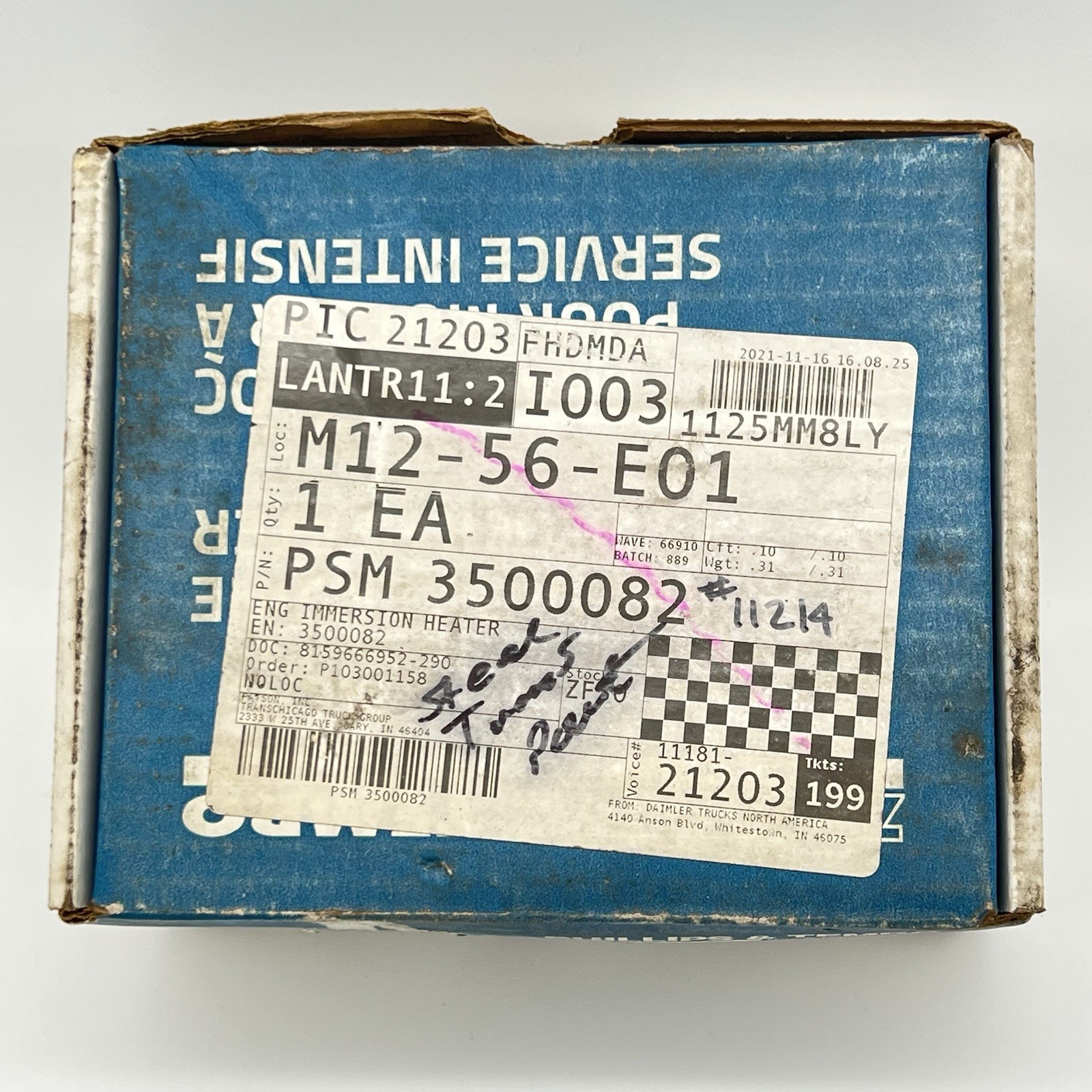 Engine Heater Kit for 2004-2011 Freightliner Columbia with MBE4000 Engine